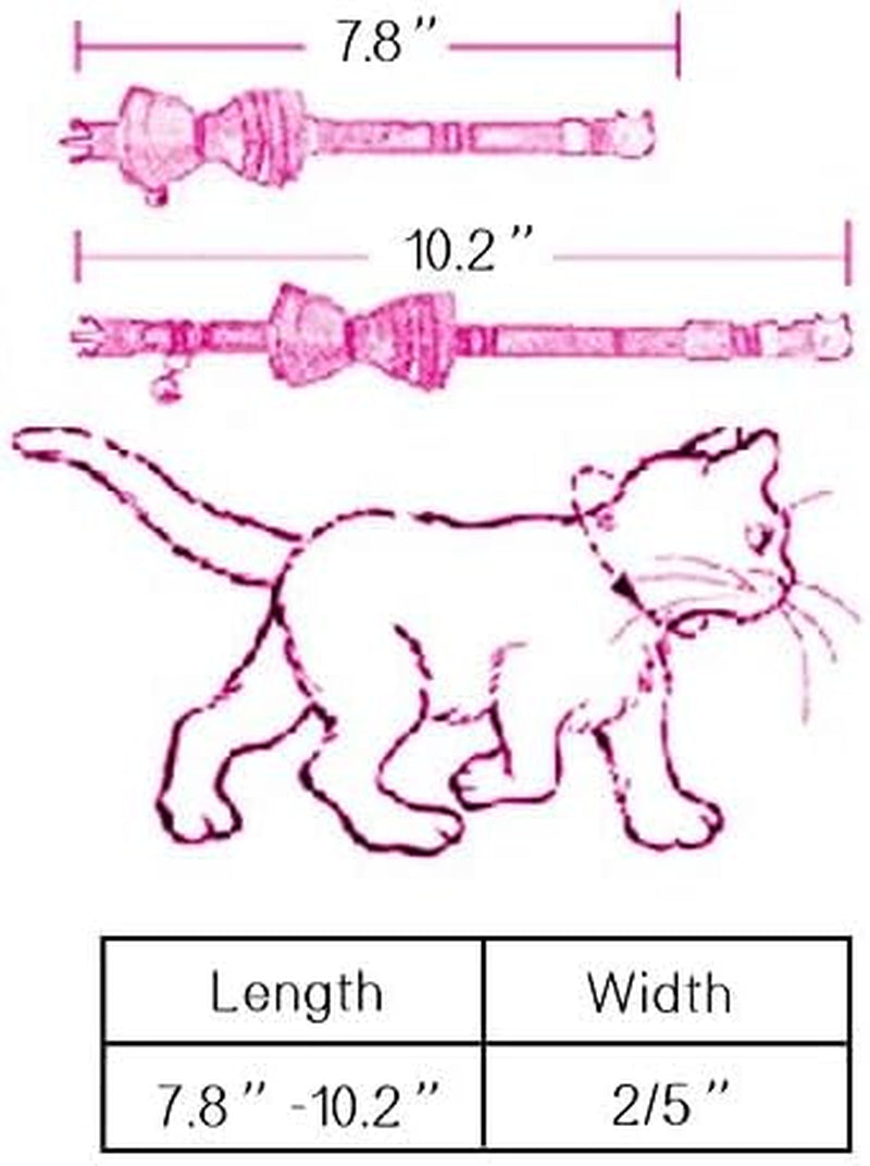 Adorable 2 Pack Cat Collars with Breakaway s and Bells - Adjustable for Kittens and Small Puppies (Black & Red)