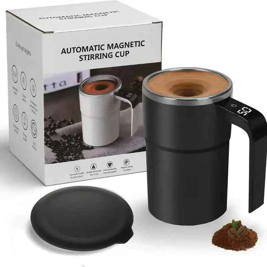 Self-Stirring Stainless Steel Coffee Cup