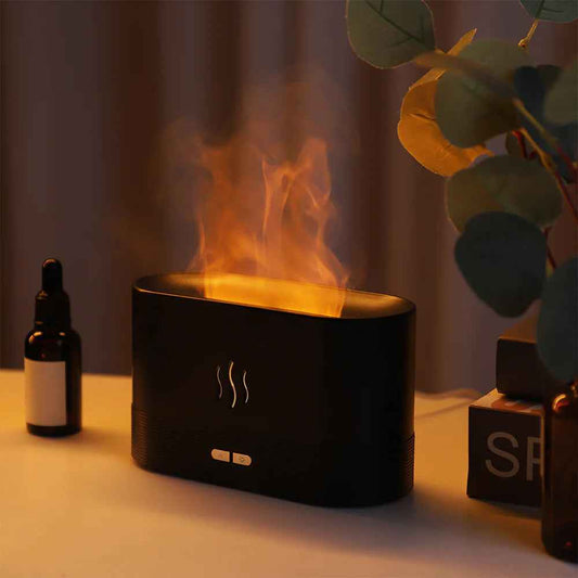 Flame Fire Ultrasonic Aromatherapy Diffuser & Humidifier - Transform Your Home with Soothing Scents and Moisture